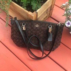 Coach Chocolate Brown monogrammed purse